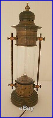 Vintage Electric Nautical Ship Boat Light Lantern Brass Copper 15 Inch Tall