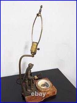 Vintage Fisherman Lamp Sea Captain Sailor Mariner Nautical Upcycled Light