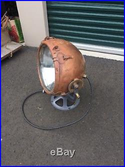 Vintage General Electric GE Novalux Projector Light Nautical Copper Spotlight