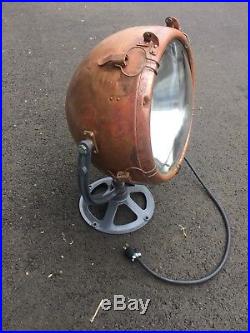 Vintage General Electric GE Novalux Projector Light Nautical Copper Spotlight