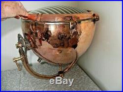 Vintage General Electric Novalux Projector Polished Copper & Brass Search Light