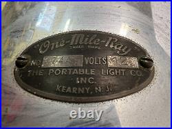 Vintage Half Mile Ray Portable Light Co. Nautical Search Light, Chris Craft