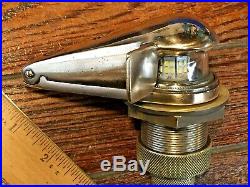 Vintage Hinged Bronze Teardrop Bow Light Rewired Led Threaded Glass Lens