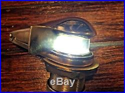 Vintage Hinged Bronze Teardrop Bow Light Rewired Led Threaded Glass Lens