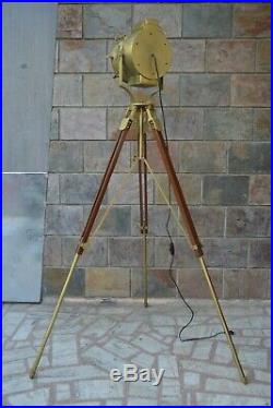 Vintage Hollywood Studio Floor Lamp Searchlight Spot Light With Tripod Stand