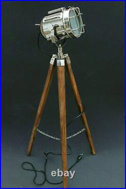 Vintage Hollywood Studio Search Light With Tripod Stand Modern Floor Spot Light