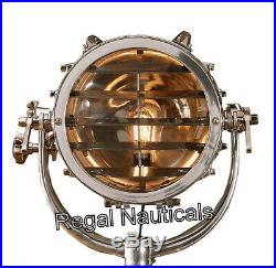Vintage Industrial DESIGNER Chrome Nautical BIG SPOT LIGHT