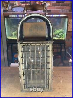 Vintage JUNK LIGHT Nautical Oil Lantern, Marked Great Britain Dated 1968
