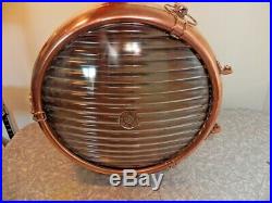 Vintage Large General Electric Copper & Brass Search Light