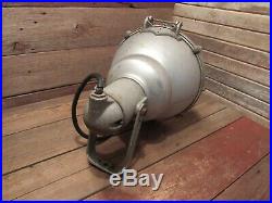 Vintage Large Industrial Glass Spot Light Boat Nautical Steampunk