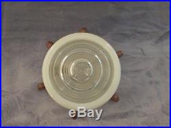 Vintage Lightolier 1950's Ship Wheel Ceiling Light with Shade Maritime-Nautical