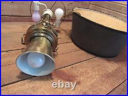 Vintage MCM Stiffel Hanging Hollywood Regency Brass Swag Lamp Nautical? Light