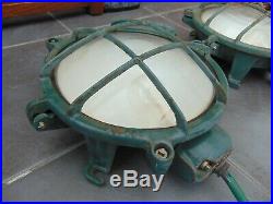 Vintage MID Century French Sammode Industrial Nautical Marine Lighting Light