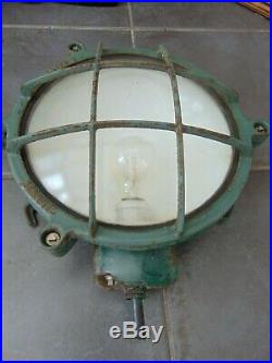 Vintage MID Century French Sammode Industrial Nautical Marine Lighting Light