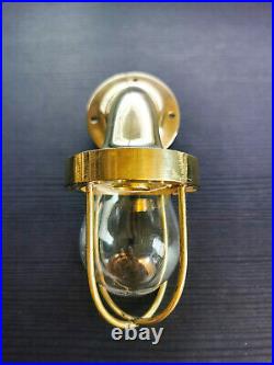 Vintage Man O War Copper Bunk Light / Brass Wall Sconce