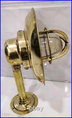 Vintage Marine Brass Ship Wiska Passageway Bulkhead Light 100% Original