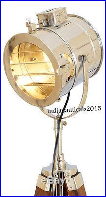 Vintage Marine Search light Floor Lamp Nautical Spot Studio Tripod Floor Lamps
