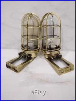 Vintage Marine nautical brass passage lights Set of 2 pieces P1