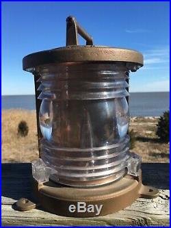 Vintage Maritime, Large Bronze Perko Clear Masthead Light