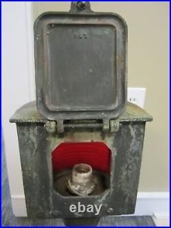 Vintage Maritime Red Port Side Signal Light, Western Railroad Supply Co, Chicago