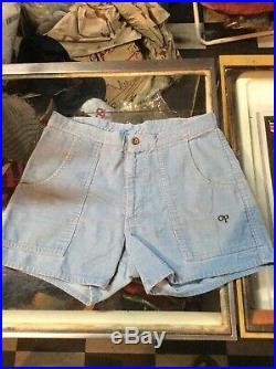 Vintage Mens OP Light Blue Corduroy Shorts Size 30 Surf Skate 80s 70s USA Made