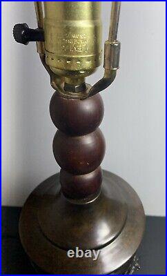 Vintage Metal Lamp With Flaming Nightlight Nautical Scuba Style Vintage