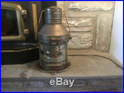 Vintage Nautical ANCHOR Copper/brass Ship Lantern Light LARGE Oil