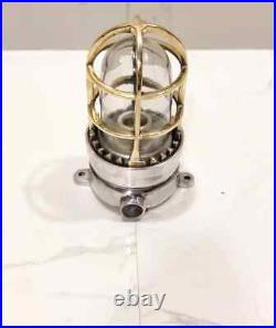 Vintage Nautical Aluminum & Brass Ceiling Light Fixture For Home Decor 2 Pcs