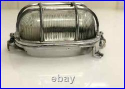 Vintage Nautical Aluminum Passageway Wall Bulkhead Light New Maritime Style 2p