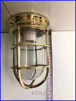 Vintage Nautical Brass Ceiling Wall Mount Marine Brass Bulkhead New Ship Light