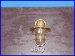 Vintage Nautical Brass light fixture- 1940s Ship Light- Restored and Rewired