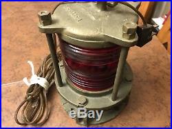 Vintage Nautical Bronze Port Light(Red), Electric
