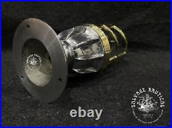 Vintage Nautical Ceiling Light Fixture Solid Aluminum with Brass Cage