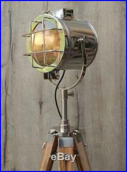 Vintage Nautical Collectible Chrome Finish Spot Search Light Home Decor Lamp