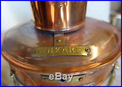 Vintage Nautical Copper Anchor Ship lantern with fresnel lens-Copper ANKARE light