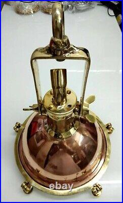 Vintage Nautical Copper &Brass Pendant Light Spot Cargo Hanging Light Industrial