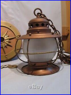Vintage Nautical Look Swag Ceiling Light Lamp