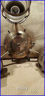 Vintage Nautical Maritime Ceiling Light, Brass and Copper, Anchor Pendant