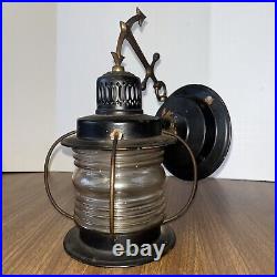 Vintage Nautical Maritime Ship Wall Sconce Anchor Light Lantern Lamp