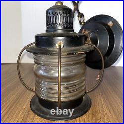 Vintage Nautical Maritime Ship Wall Sconce Anchor Light Lantern Lamp