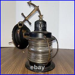 Vintage Nautical Maritime Ship Wall Sconce Anchor Light Lantern Lamp