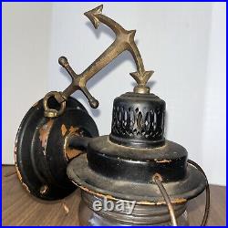 Vintage Nautical Maritime Ship Wall Sconce Anchor Light Lantern Lamp