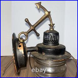 Vintage Nautical Maritime Ship Wall Sconce Anchor Light Lantern Lamp