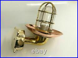 Vintage Nautical Passageway Bulkhead Light Made Of Brass With Junction Box New