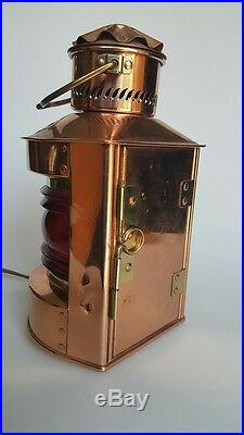 Vintage Nautical Red light Bakboord D. H. R. Holland Converted to Working Electric