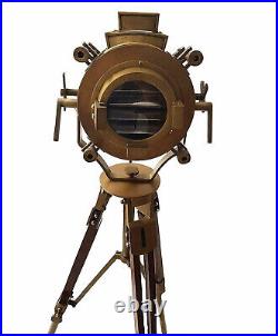 Vintage Nautical Searchlight Floor Best Antique Lamp Spot Light Tripod Stand