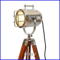 Vintage Nautical Searchlight Marine Spotlight Retro Tripod Floor Lamp Decor Gift