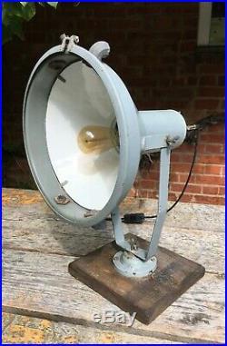Vintage Nautical Spot-Light Search-Light Table Lamp Industrial Retro Ship Marine