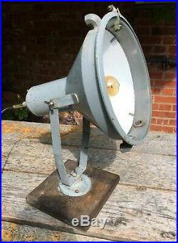 Vintage Nautical Spot-Light Search-Light Table Lamp Industrial Retro Ship Marine