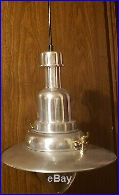 Vintage Nautical Stainless Industrial Pendant Light 13 Brass Nickel Edison Bulb